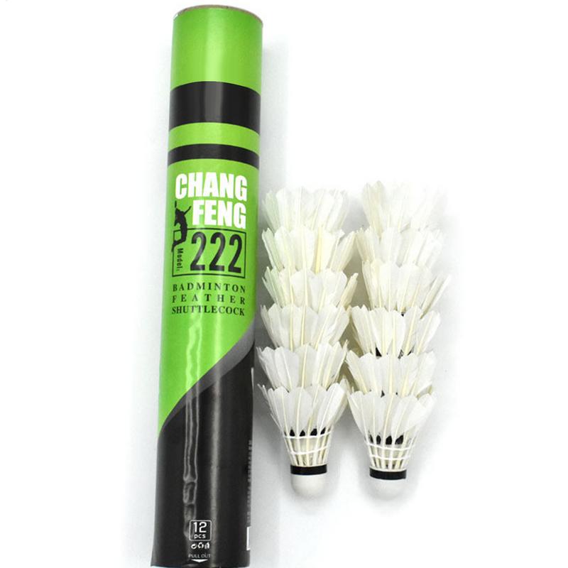 Badminton Raket - 12Pc Badminton Shuttlecock Feather Badminton Ball