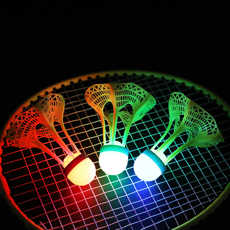 Badminton Raket - Glow Badminton Shuttlecocks,Light Up Night Birdies