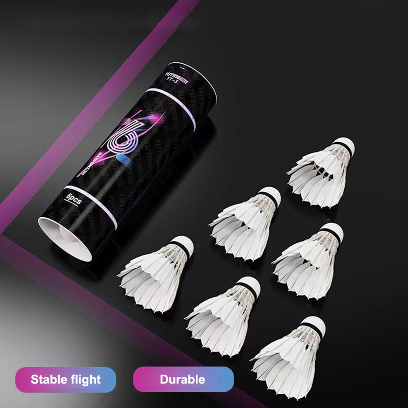 3/6Pcs White Goose Feather Bad - Badminton Shuttlecock 评论和价格