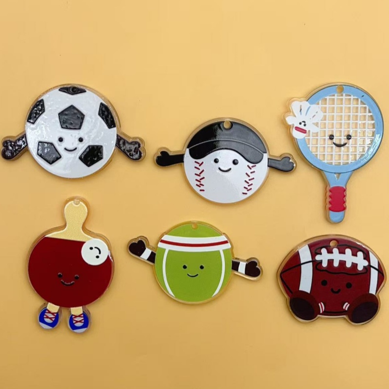 10Pcs Acrylic rugby football b - Badminton Date 评论和价格